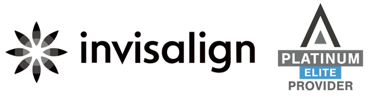 Invisalign logo with Platinum Plus Provider certification badge for orthodontic treatment