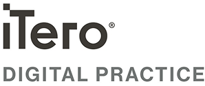 iTero Digital Practice logo with registered trademark symbol and gray text tagline.